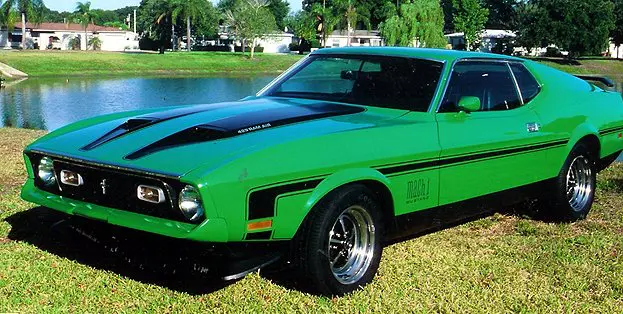 Green Mach 1 Mustang