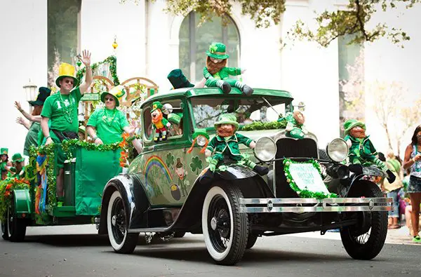 St Patricks Day Decorated Old Hot Rod